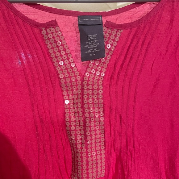 Pink Blouse With Sequins - Picture 2 of 3